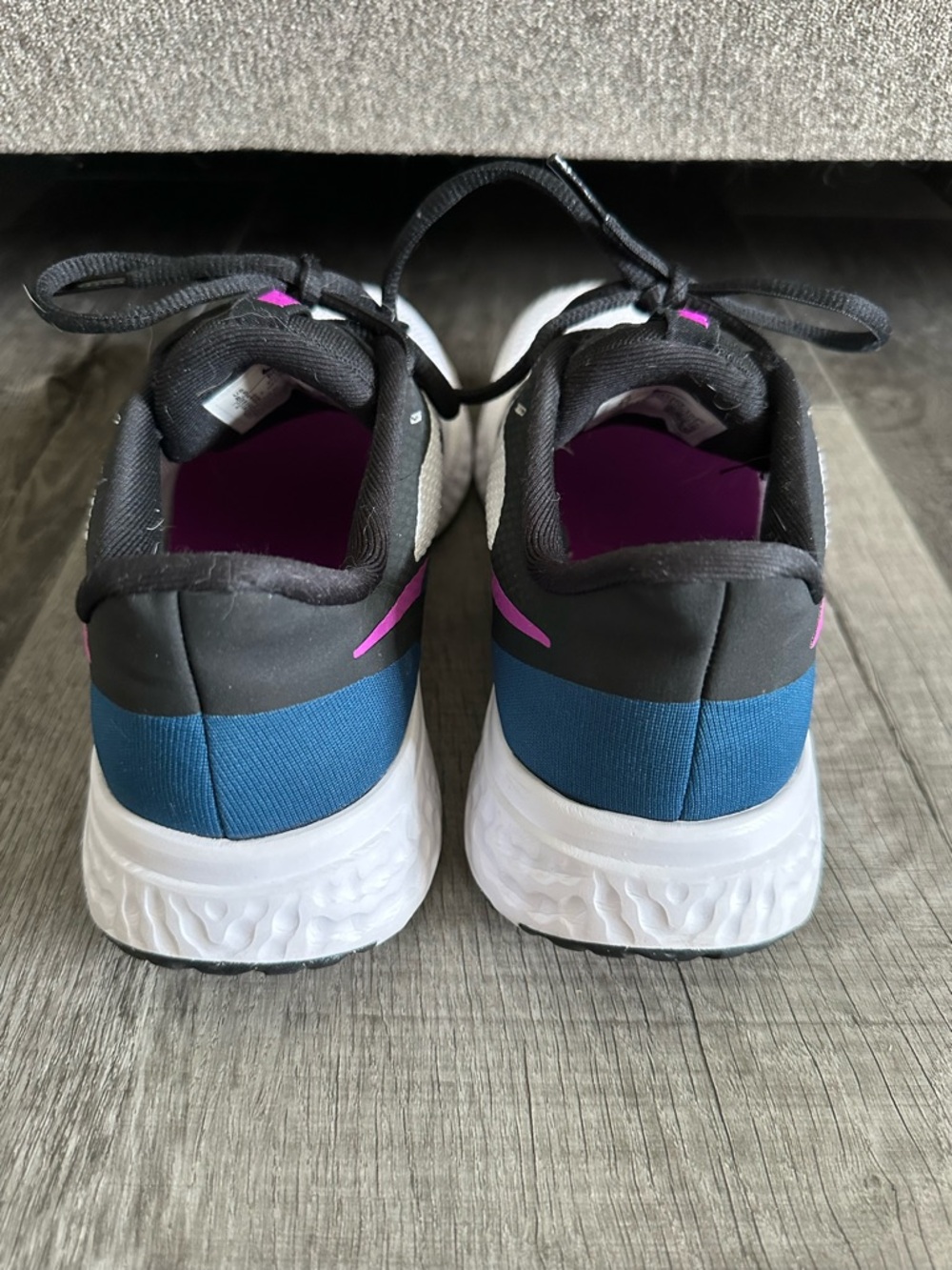 Nike Revolution Running Shoes with Black, Navy & Pink Accents - Picture 6 of 9